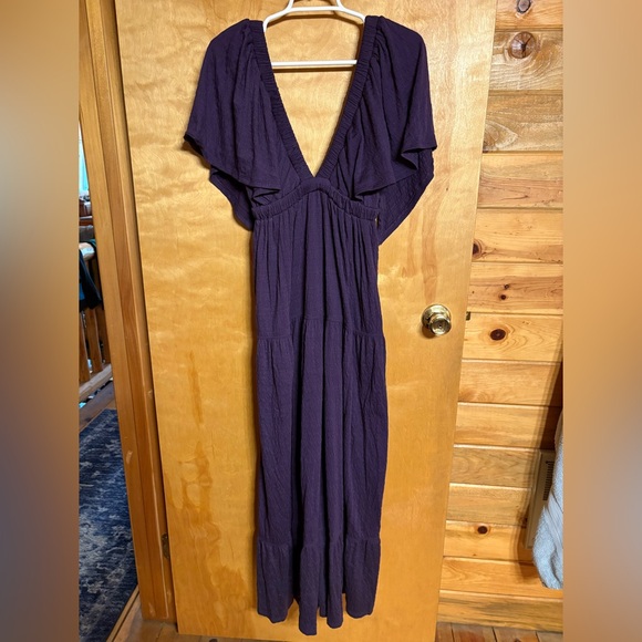 Free People Deep Purple La La Maxi Dress - Size Small - Picture 4 of 9